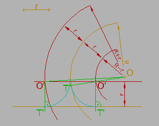 Enlazar un arco y una recta mediante un arco  de radio dado