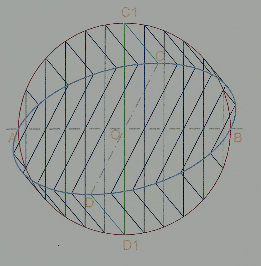 Otra construcción de la elipse a partir de una pareja de diámetros conjugados