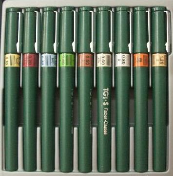 Punteras de plumas para delinear y rotular de la Serie 2.